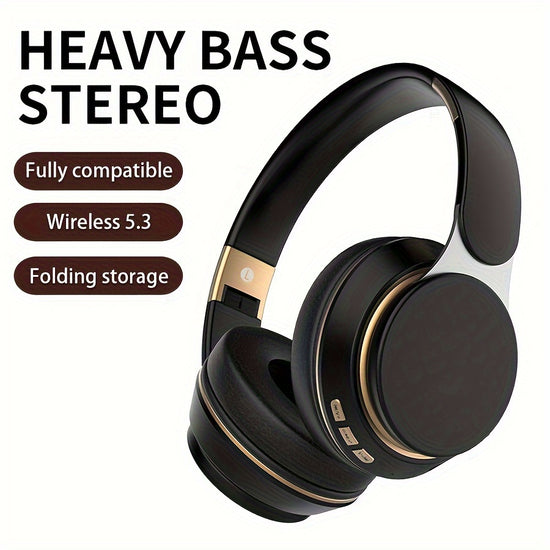 Wireless Over Ear Headphones Portable Headphones Foldable Headphones With Mic FM Radio 35MM AUX Cable SoftEarpads Support TF Card Play For Travel Home Office Cellphone PC